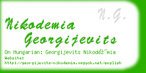 nikodemia georgijevits business card
